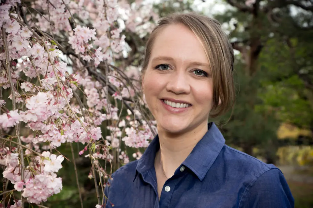 Adding a bit of spring to her profile