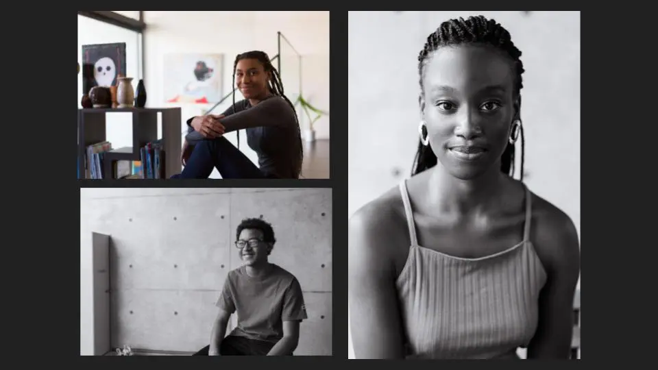 Collage of three, a woman headshot, a woman smiling, and a man with eyeglasses - Tokyo Portrait Photographer, Headshot photos