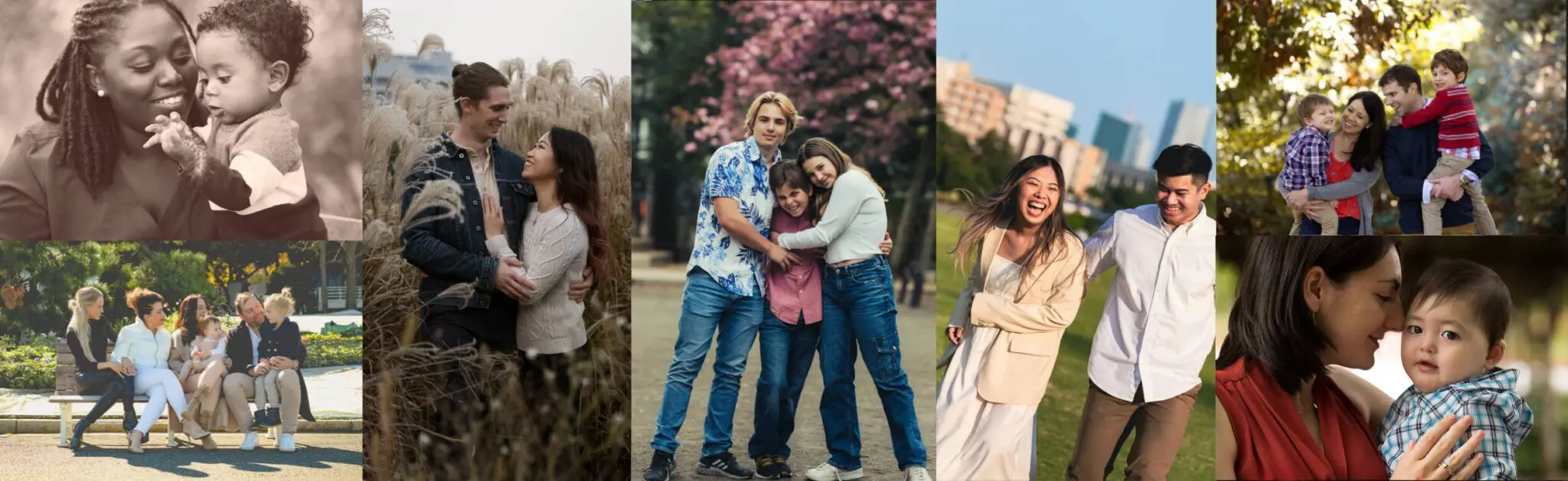 Family collage cover showcasing various family and event portraits - family photography, Tokyo Portrait Photographer