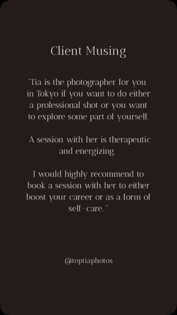 There’s no greater compliment than hearing that a client walked away feeling more confident, more seen, and more like themselves. Our headshot and portrait photography sessions help clients:Build a stronger personal brand.
Step into new opportunities with confidence.
Celebrate milestones that deserve to be remembered.
See themselves with fresh eyes.If you’re building your career, celebrating a milestone, elevating your leadership presence, or simply choosing yourself for once, every session is designed to meet you where you are.We’d love to help you create portraits that feel as true to who you are as this experience felt to our client.#toptia #toptiaportaits #photographerintokyo #photographer #tokyo