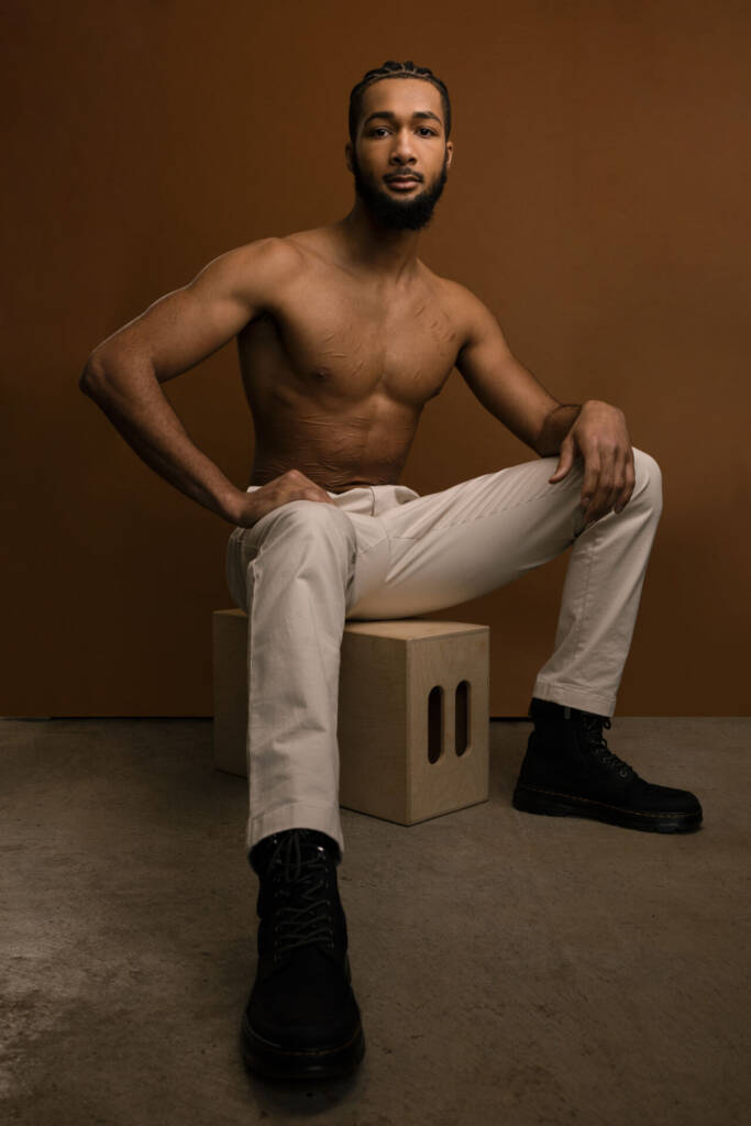 male model full body portfolio image