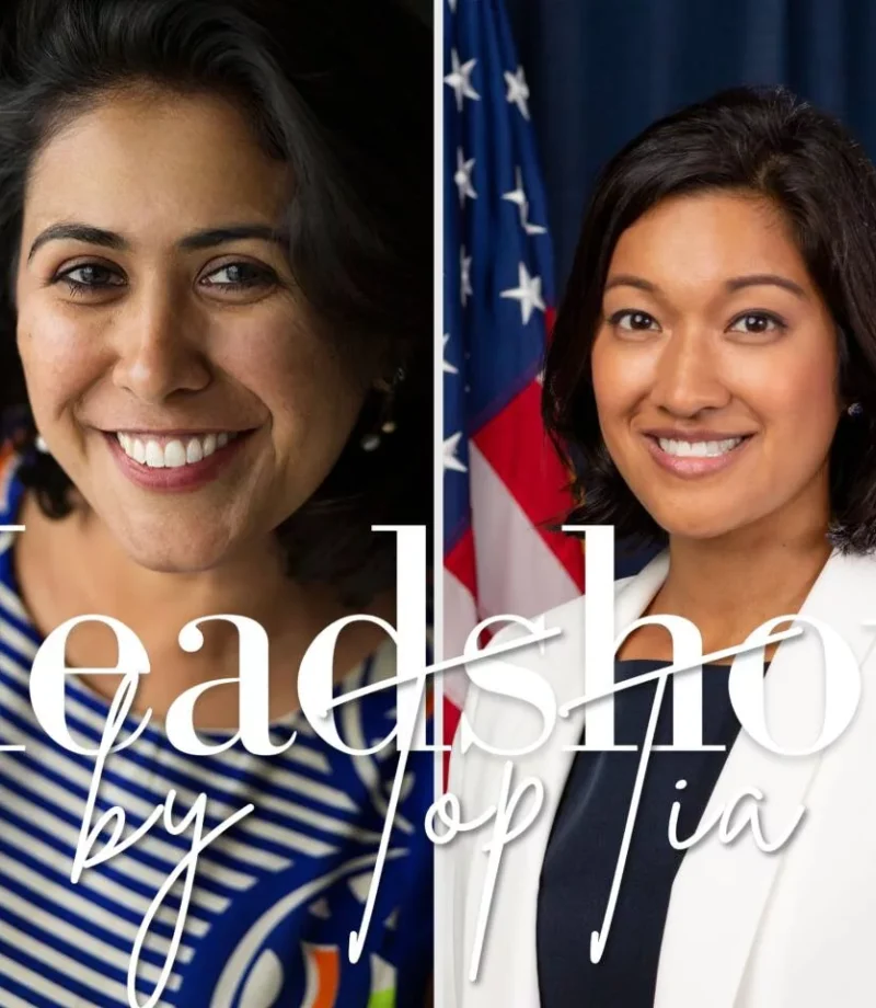 A collage of four indoor headshots of different professional women by Toptia Photography - Tokyo Portrait Photographer